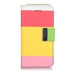 iPhone 5/5S Triple Colour Flip Case - Pink